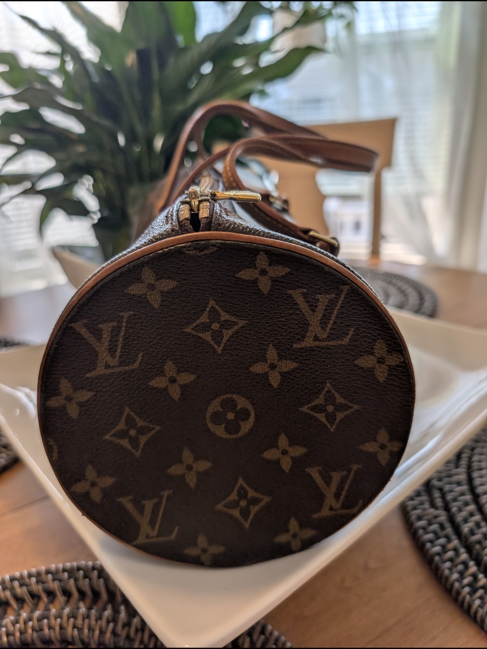 💯 Authentic Louis Vuitton Monogram Papillon 26 Shoulder Bag - Brown/Tan - Picture 3 of 9